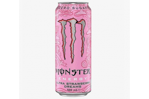 Монстр Энерджи Ultra Strawberry Dreams 0,5*12 Ж/Б (Розовый 3)