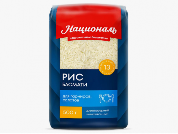 Рис Басмати 6*500г длиннозерн (Националь)