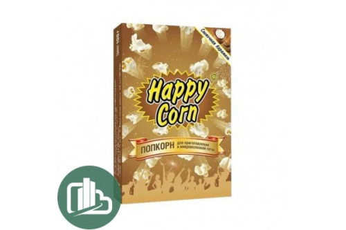 Попкорн для СВЧ 100гр Happy Corn карамель 1/20 Попкорн для СВЧ 100гр Happy Corn карамель 1/20