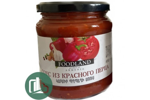 FOODLAND Соус из красного перца острый 490г 1/6