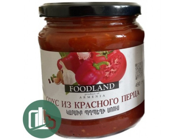 FOODLAND Соус из красного перца острый 490г 1/6