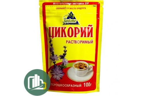 Цикорий раств 100 гр порош ЗИП желтый "Здоровье" 1/12