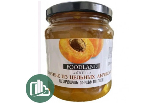 FOODLAND Варёные из цельных Абрикос 600г 1/6