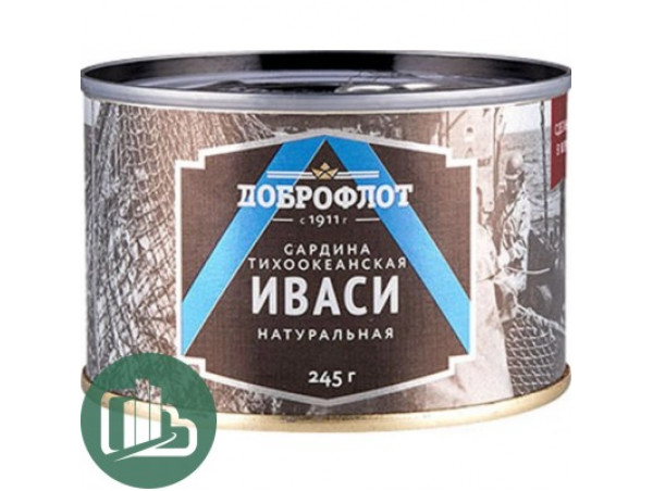 Сардина (Иваси) натур.ж/б 245гр 1/24 Доброфлот