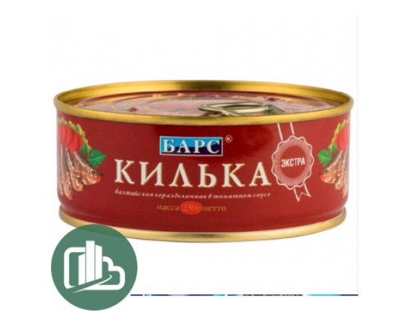 БАРС Килька балтийская не разд.в т/с 250гр 1/24 экстра БАРС Килька балтийская не разд.в т/с 250гр 1/24 экстра