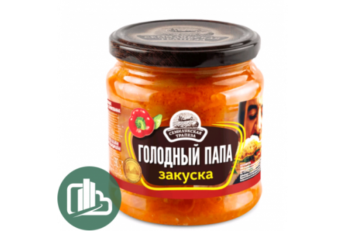 Семилукская Трапеза закуска овощная Голодный папа 460г 1/8
