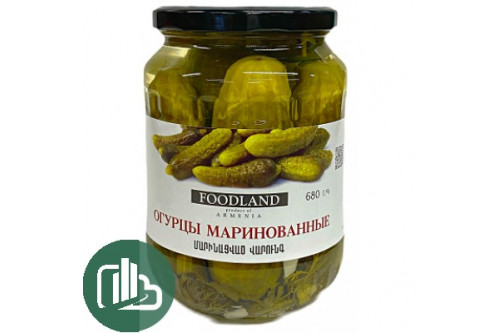 FOODLAND Огурцы Маринованные 680мл 1/6