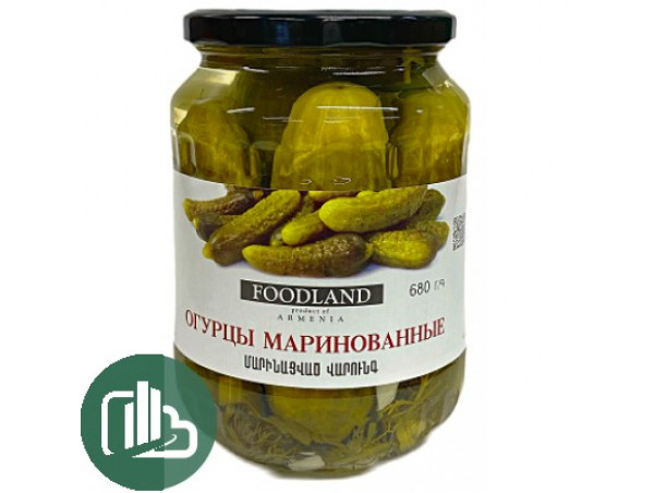 FOODLAND Огурцы Маринованные 680мл 1/6