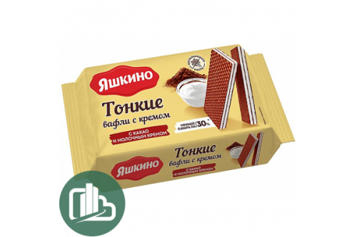 Яшкино вафли 144г 1/26 с какао рвт102