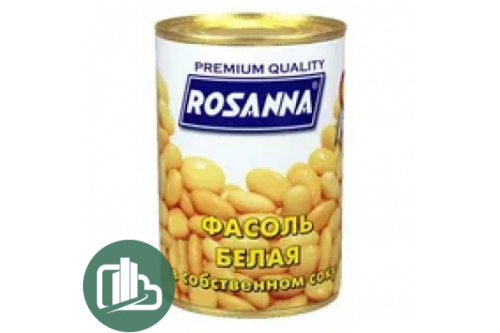 Фасоль Россана белая в соб/соку 400гр 1/12