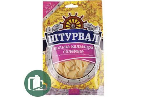 Кольца кальмар соленые 36г 1/5 Штурвал