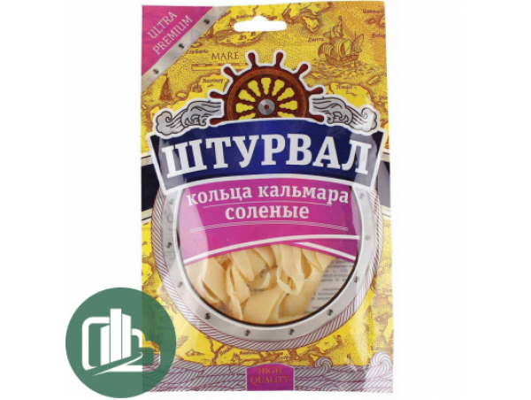 Кольца кальмар соленые 36г 1/5 Штурвал