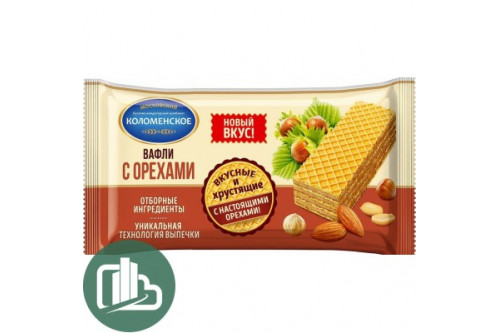 Вафли Коломенское с орехами 200г 1/20 Вафли Коломенское с орехами 200г 1/20