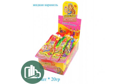 Жидкая карамель Липстик Lova-Lova ассорти 20г 1/30 (12)