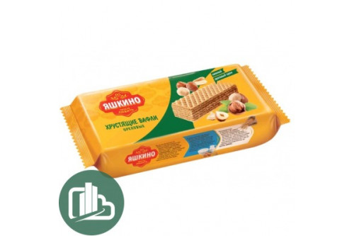 Яшкино Вафли 300гр ореховые 1/15 Яшкино Вафли 300гр ореховые 1/15