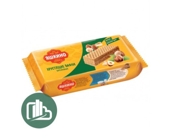 Яшкино Вафли 300гр ореховые 1/15 Яшкино Вафли 300гр ореховые 1/15