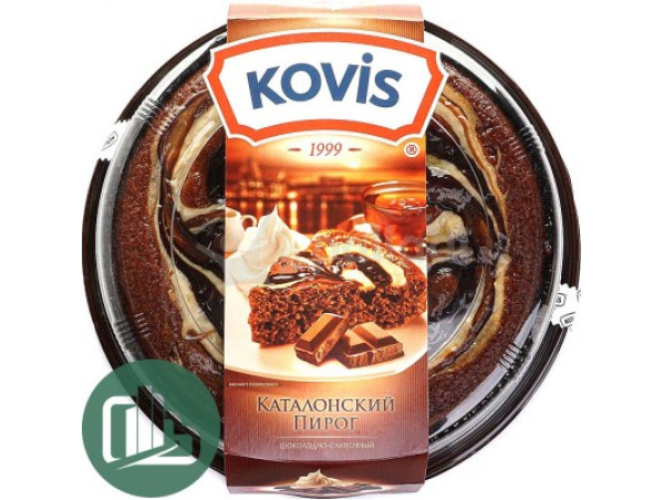 Пирог бисквитный Kovis шоколад и сливочной 400 г 1/6