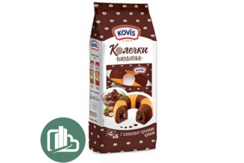 Kovis Колечки бисквитные Шоколад крем 240г /16 Kovis Колечки бисквитные Шоколад крем 240г /16
