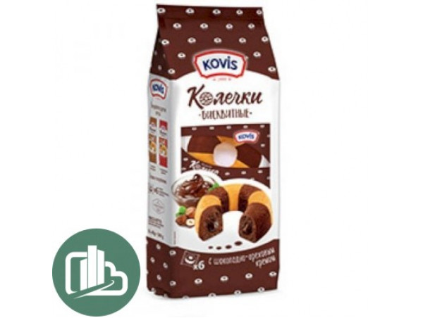 Kovis Колечки бисквитные Шоколад крем 240г /16
