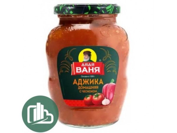 Дядя Ваня Аджика домашняя с чесноком 370гр 1/12