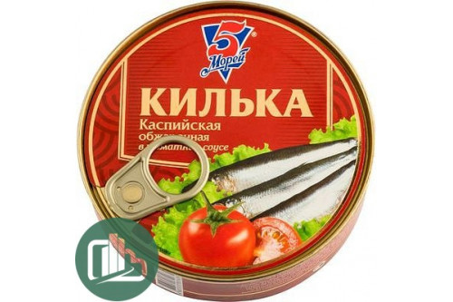 5 Морей Килька Каспийская нер обжар в т/с 240г 1/24