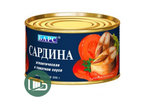 БАРС Сардина атлантическая т/с 250гр 1/24 БАРС Сардина атлантическая т/с 250гр 1/24