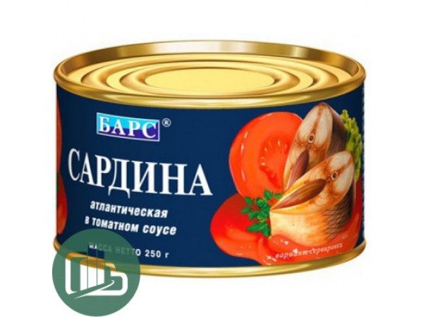 БАРС Сардина атлантическая т/с 250гр 1/24 БАРС Сардина атлантическая т/с 250гр 1/24