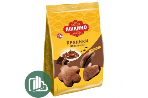 Яшкино Пряники 350гр шоколадные 1/8