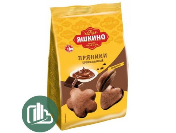 Яшкино Пряники 350гр шоколадные 1/8