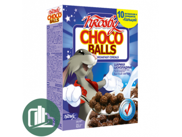 Сухой завтрак Шарики Choco Balls шоколадные 200г 1/8