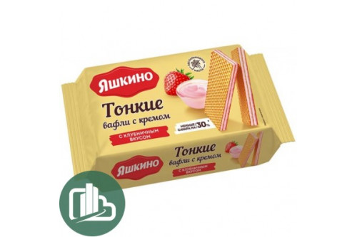 Яшкино вафли 144г 1/26 Клубника рвт 101 Яшкино вафли 144г 1/26 Клубника рвт 101