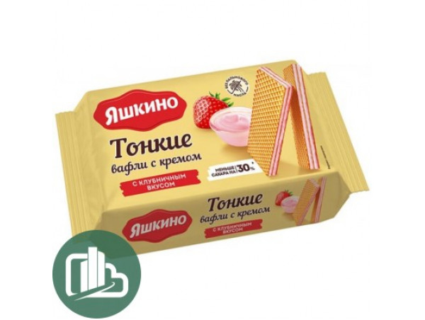 Яшкино вафли 144г 1/26  Клубника  рвт 101