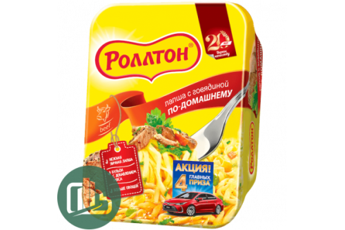 Роллтон Лапша Ролл Говяжья по домашнему в контейнере 90гр 1/24 Роллтон Лапша Ролл Говяжья по домашнему в контейнере 90гр 1/24