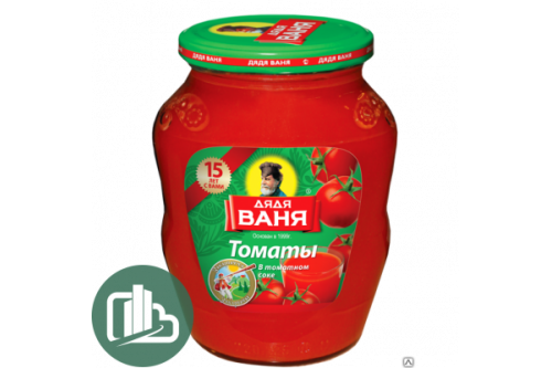 Дядя Ваня Томаты в с/с (неочищ.) 680гр 1/8