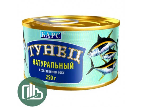 БАРС Тунец натуральный в собств. соку 250гр 1/24 БАРС Тунец натуральный в собств. соку 250гр 1/24