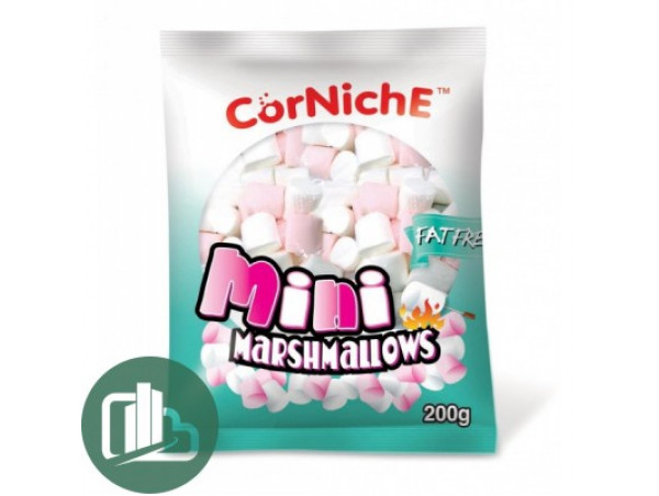 МАРШМЕЛОУ зефир Мини Пинк+Уйат 200гр 1/12  №8551