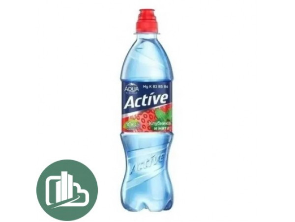 Аква актив Клубника и мята. 0,5л 1/12 (90)
