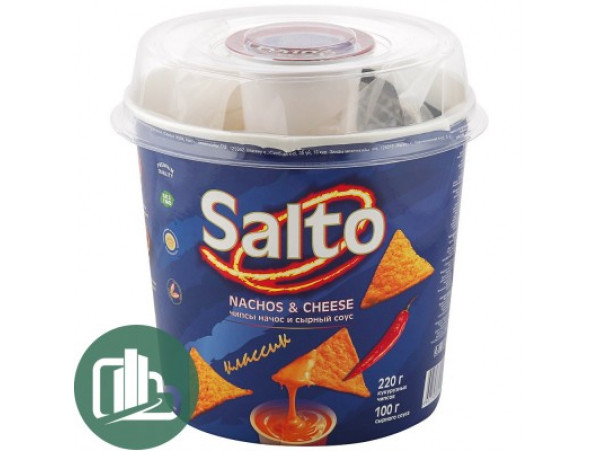 Чипсы Nachos SALTO 220гр классик 1/12 Стакан большой