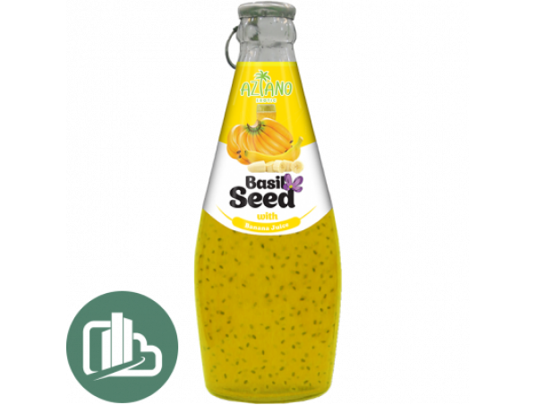 Нектар 30% Азиано Банана с семенами базилика 290мл 1/24 Banana Juice with Basil Seed Drink