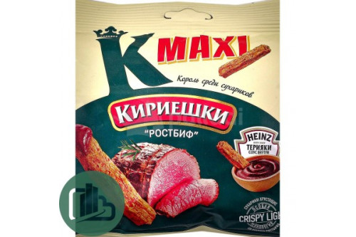 Сух Кириешки Maxi 50г+25мл 1/32 Ростбир+соус терияки