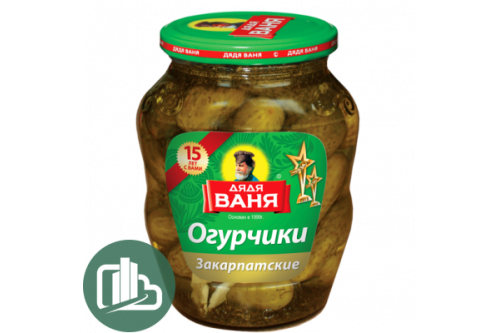 Дядя Ваня Огурцы Закарпатские 680гр 1/8 с/б