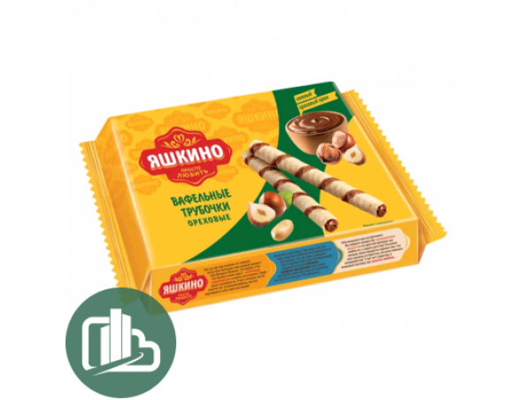 Яшкино 328 Вафли труб. Ореховые 190гр 1/24