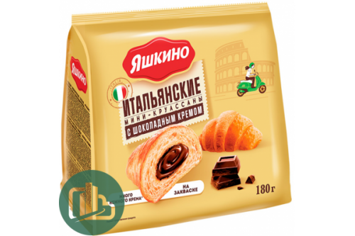 Яшкино мини Круассаны 180г 1/8 с Шоколадным кремом