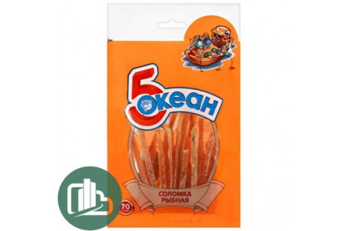 Рыбная соломка "5 океан" 70гр 1/12 Рыбная соломка "5 океан" 70гр 1/12