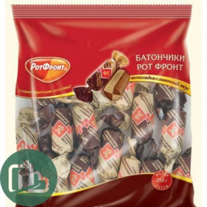 Батончики Рот-Фронт шок-слив (конфеты) 250гр. РФ, 1/12 Батончики Рот-Фронт шок-слив (конфеты) 250гр. РФ, 1/12
