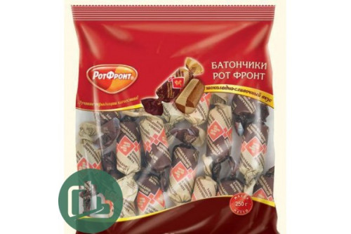 Батончики Рот-Фронт шок-слив (конфеты) 250гр. РФ, 1/12