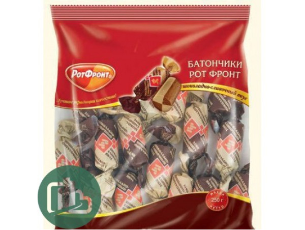 Батончики Рот-Фронт шок-слив (конфеты) 250гр. РФ, 1/12
