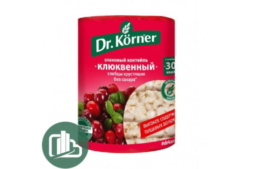 Хлебцы Dr. Korner злаковый коктейл Клюквенный 100гр 1/20 Хлебцы Dr. Korner злаковый коктейл Клюквенный 100гр 1/20