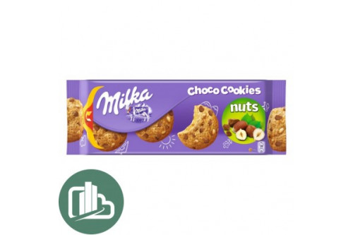 Печенье  Милка Сhoco Cookies Nuts 135гр 1/24