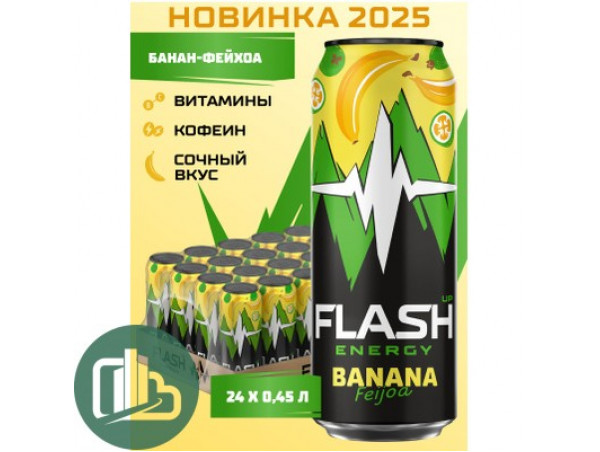 Флэш энергетик 0,45л ж/б 1/24 Банан-Фейхоа